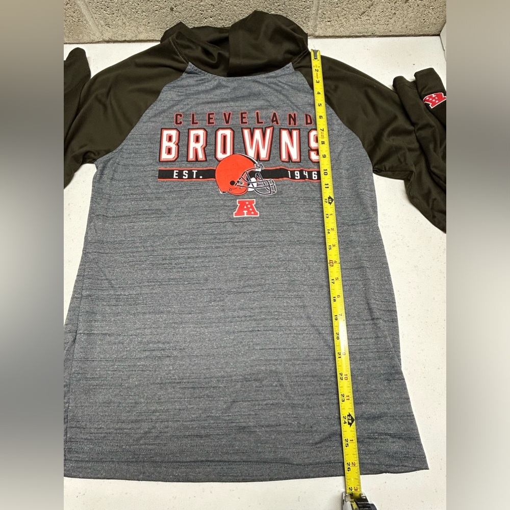 NWOT NFL Apparel Cleveland Browns Hooded Jersey Size S - Picture 7 of 7
